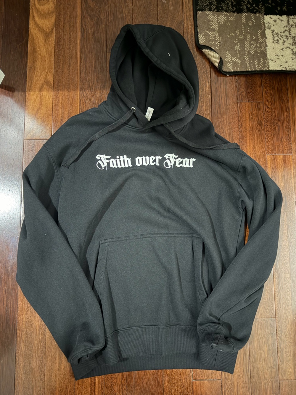 Men's Black 'Faith over Fear' Pullover Hoodie